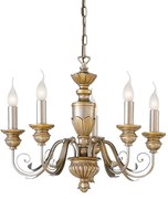 Lampadario Classico Firenze Materie Plastiche Oro 5 Luci E14