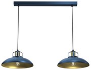 Lampadario su corda FELIX 2xE27/60W/230V blu
