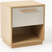 Comodino in legno con frontale imbottito Wisp