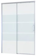 Porta doccia scorrevole Remix, L 136.5-140.5 cm x H 195 cm x SP 8 mm, profilo cromo, vetro smerigliato