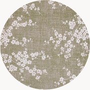 Tappeto rotondo jacquard lavabile da interno-esterno Sakura