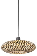 Lampada a sospensione orientale bambù nero 40 cm - Ostrava