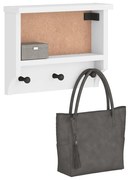 Appendiabiti Da Parete Sandnes Bianco 45x12x35 Cm Legno Di Pino /