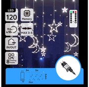 Aigostar - Catena LED natalizia da esterno 120xLED/6W/230V/8 funzioni 3x0,6m IP44 bianco freddo DO
