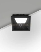 Kris faretto incasso quadrato asimmetrico nero 3000k 930lm 8w dimme...