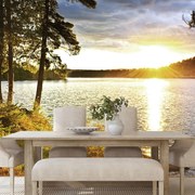 Carta da parati – Tramonto sul lago
