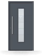 Portoncini in alluminio, grigio antracite RAL 7016, 750 x 1850 mm, isolamento termico, Schüco, modello Bergamo, configura individualmente