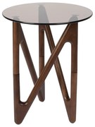 Tavolino rotondo con piano in vetro ø 40 cm Naia – Dutchbone