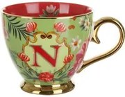 Tazza lettera N 450 ml Royal Garden porcellana