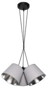 Lampadario su corda ZOMA 3xE27/60W/260V grigio/cromato lucido