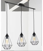 Lampadario Design Byron nero 3x E27 INSPIRE