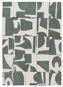 Tappeto lavabile jacquard a tessitura piatta Papercut