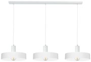 Lampadario a sospensione ARCANE con cavo 3xE27/60W/230V bianco