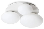 Plafoniera Contemporanea Ninfea Metallo Bianco 3 Luci Gx53 9W 3000K Luce Calda