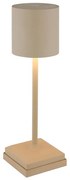 Globo 58487S - Lampada da tavolo ricaricabile a LED DIXON, dimmerabile con controllo touch, 1,5W/5V 2200 mAh beige