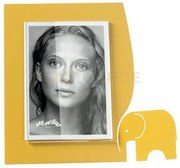 Portafoto elefantino grande ocra in ferro e polimetilmetacrilato 26...