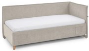Letto da bambini con sponde beige imbottito con contenitore con rete inclusa 90x200 cm Fun – Meise Möbel