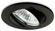 Faretto Ad Incasso Swing Metallo Nero 1 Luce Gu10