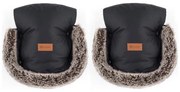 PETITE&MARS - Manicotto per passeggino FURRY Forever Black