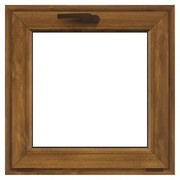 Finestra in PVC rovere dorato L 50 x H 50 cm, 1 anta a vasistas
