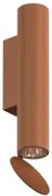 Flos Flauta H225 Riga Lampada indoor 22 cm Da Parete a biemissione in alluminio Anodized Copper