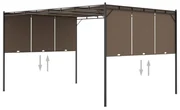 Gazebo Da Giardino Con Tenda Laterale 4x3x2,25 M Talpa /