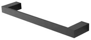 Porta asciugamani diritto da muro L 35 cm in alluminio Nero Sky