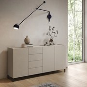 Madia in legno 174 cm con 3 ante e 4 cassetti Grigio HARAS