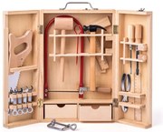 Attrezzi di metallo in una scatola di legno - grande