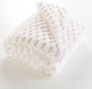 Coperta color crema in micropile 180x220 cm Frosty – douceur d'intérieur