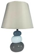 Lampada da tavolo Versa Grigio Azzurro Ceramica Tessile (22,5 x 32 x 8,5 cm)