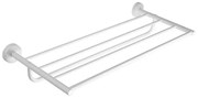 Kamalu - Portsalviette a barre per hotel 60cm in acciaio inox bianco opaco | MIRA-B
