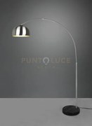 Argentina piantana ad arco metallo acciaio e base effetto marmo ner...