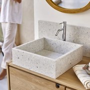 Tikamoon - Lavabo in battuto di terrazzo premium moon Made