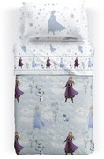 Copriletto Trapuntato in Cotone Frozen Elsa&Anna Singolo