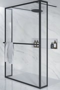 Riho Lucid box doccia walk-in 90x30 cm nero opaca/vetro trasparente G005037121