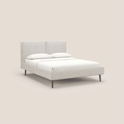 Isotta letto imbottito completamente sfoderabile in morbido tessuti impermeabile T10 panna