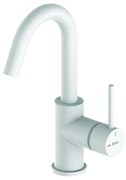 Rubinetto per lavabo Tayrona bianco opaco HUBER H 26.4 cm