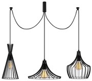 Lampadario a sospensione con filo MEZOPOTAMYA 3xE27/40W/230V ragno