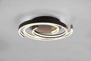 Plafoniera caya led spirale metallo ottone e nero 641910208