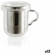 Tazza con Filtro per Infusioni Quid Serenia Trasparente Vetro Acciaio inossidabile 350 ml (12 Unità)