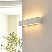 Applique da parete Tjada Lindby, dimmerabile, Bianco / Opale, Soggiorno / Sala da pranzo, Gesso / Argilla, Moderno, Applique