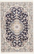 Nain Tappeto persiano 100 x 160 Blu (Iran) Annodato A Mano