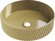 Mexen Aura lavandino da appoggio in vetro 39 x 39 cm, oro - 24013950