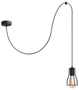 Lampadario a sospensione con filo TUBE 1xE27/15W/230V nero
