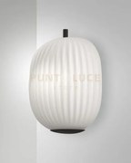 Domizia applique in vetro soffiato e metallo nera 1 luce attacco e27