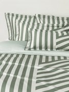 Copripiumino in raso di cotone a righe con orlo rialzato Brendan