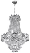 Lampadario Classico Versailles Acciaio Cromo Cristallo 9 Luci E14