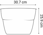 Vaso EDA 77,3 x 30,7 x 25,9 cm Antracite Grigio scuro Plastica Ovale Moderno