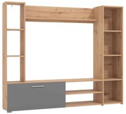 KRISTIE - parete attrezzata soggiorno un anta moderna minimal in legno